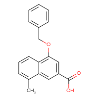 Chemical structure of 4-(benzyloxy)-8-methylnaphthalene-2-carboxylic acid - CSSB00160568394