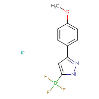 Chemical structure of potassium trifluoro[3-(4-methoxyphenyl)-1H-pyrazol-5-yl]boranuide - CSSB00010872067
