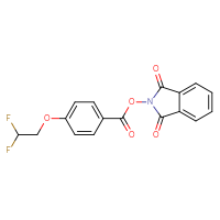 Chemical structure of 1,3-dioxo-2,3-dihydro-1H-isoindol-2-yl 4-(2,2-difluoroethoxy)benzoate - CSSB06262871397