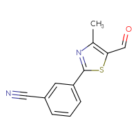 Chemical structure of 3-(5-formyl-4-methyl-1,3-thiazol-2-yl)benzonitrile - CSSB00021619659