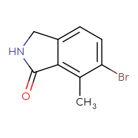 Chemical structure of 6-bromo-7-methyl-2,3-dihydro-1H-isoindol-1-one - CSSB00010764722