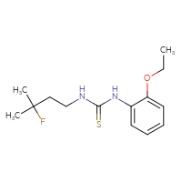 Chemical structure of 1-(2-ethoxyphenyl)-3-(3-fluoro-3-methylbutyl)thiourea - CSSB01875861794