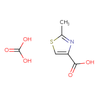 Chemical structure of 2-methyl-1,3-thiazole-4-carboxylic acid; carbonic acid - CSSB00015183861