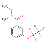 Chemical structure of 3-(2-bromo-1,1,2,2-tetrafluoroethoxy)-N-methoxy-N-methylbenzamide - CSSB15126263432
