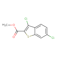 Chemical structure of methyl 3,6-dichloro-1-benzothiophene-2-carboxylate - CSSB00000149691