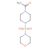 Chemical structure of 1-[4-(morpholine-4-sulfonyl)piperazin-1-yl]ethan-1-one - CSSB00027818222