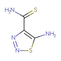 Chemical structure of 5-amino-1,2,3-thiadiazole-4-carbothioamide - CSSB00009954760