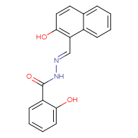 Chemical structure of 2-hydroxy-N'-[(E)-(2-hydroxynaphthalen-1-yl)methylidene]benzohydrazide - CSSB00132334160
