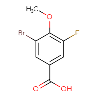 Chemical structure of 3-bromo-5-fluoro-4-methoxybenzoic acid - CSSB00012920439