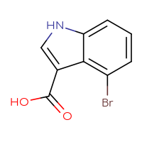 Chemical structure of 4-bromo-1H-indole-3-carboxylic acid - CSSB00000693123