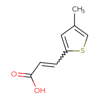 Chemical structure of 3-(4-methylthiophen-2-yl)prop-2-enoic acid - CSSB00020587614