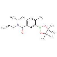 Chemical structure of 4-methyl-N-(prop-2-en-1-yl)-N-(propan-2-yl)-3-(4,4,5,5-tetramethyl-1,3,2-dioxaborolan-2-yl)benzamide - CSSB00348448746