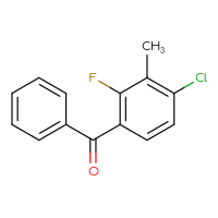 Chemical structure of (4-chloro-2-fluoro-3-methylphenyl)(phenyl)methanone - CSSB00007735567