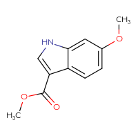 Chemical structure of methyl 6-methoxy-1H-indole-3-carboxylate - CSSB00010209884