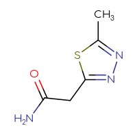 Chemical structure of 2-(5-methyl-1,3,4-thiadiazol-2-yl)acetamide - CSSB00103286575