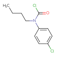 Chemical structure of N-butyl-N-(4-chlorophenyl)carbamoyl chloride - CSSB00010871571
