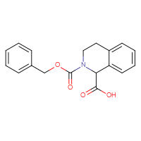 Chemical structure of 2-[(benzyloxy)carbonyl]-1,2,3,4-tetrahydroisoquinoline-1-carboxylic acid - CSSB00011534100