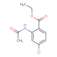 Chemical structure of ethyl 4-chloro-2-acetamidobenzoate - CSSB00000060010