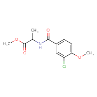 Chemical structure of methyl 2-[(3-chloro-4-methoxyphenyl)formamido]propanoate - CSSB01433210116