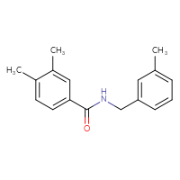 Chemical structure of 3,4-dimethyl-N-[(3-methylphenyl)methyl]benzamide - CSSB00047466921