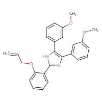 Chemical structure of 4,5-bis(3-methoxyphenyl)-2-[2-(prop-2-en-1-yloxy)phenyl]-1H-imidazole - CSSB21531616314