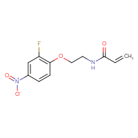 Chemical structure of N-[2-(2-fluoro-4-nitrophenoxy)ethyl]prop-2-enamide - CSSB21332072967
