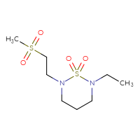Chemical structure of 2-ethyl-6-(2-methanesulfonylethyl)-1λ⁶,2,6-thiadiazinane-1,1-dione - CSMB03444023856