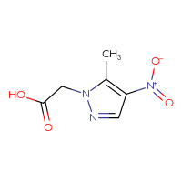 Chemical structure of 2-(5-methyl-4-nitro-1H-pyrazol-1-yl)acetic acid - CSSB00000081562