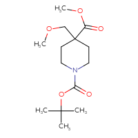 Chemical structure of 1-tert-butyl 4-methyl 4-(methoxymethyl)piperidine-1,4-dicarboxylate - CSSB00053149903