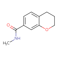 Chemical structure of N-methyl-3,4-dihydro-2H-1-benzopyran-7-carboxamide - CSSB06258844142