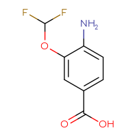 Chemical structure of 4-amino-3-(difluoromethoxy)benzoic acid - CSSB00011294349
