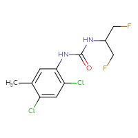 Chemical structure of 1-(2,4-dichloro-5-methylphenyl)-3-(1,3-difluoropropan-2-yl)urea - CSSB07048672344