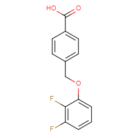 Chemical structure of 4-[(2,3-difluorophenoxy)methyl]benzoic acid - CSSB00008060235
