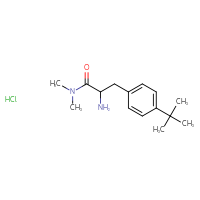 Chemical structure of 2-amino-3-(4-tert-butylphenyl)-N,N-dimethylpropanamide hydrochloride - CSSB20963521941