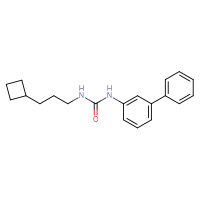 Chemical structure of 1-{[1,1'-biphenyl]-3-yl}-3-(3-cyclobutylpropyl)urea - CSSB21432504196