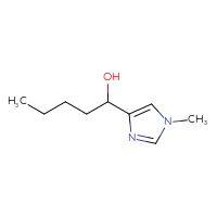 Chemical structure of 1-(1-methyl-1H-imidazol-4-yl)pentan-1-ol - CSSB00014318756