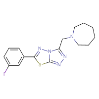 Chemical structure of 1-{[6-(3-iodophenyl)-[1,2,4]triazolo[3,4-b][1,3,4]thiadiazol-3-yl]methyl}azepane - CSSB00121607963