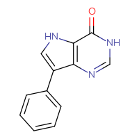 Chemical structure of 7-phenyl-3H,4H,5H-pyrrolo[3,2-d]pyrimidin-4-one - CSSB00010091359