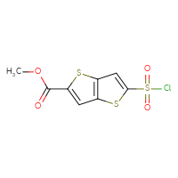 Chemical structure of methyl 5-(chlorosulfonyl)thieno[3,2-b]thiophene-2-carboxylate - CSSB00134793393