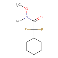 Chemical structure of 2-cyclohexyl-2,2-difluoro-N-methoxy-N-methylacetamide - CSSB02133326763
