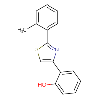 Chemical structure of 2-[2-(2-methylphenyl)-1,3-thiazol-4-yl]phenol - CSSB00161153369