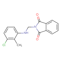 Chemical structure of 2-{[(3-chloro-2-methylphenyl)amino]methyl}-2,3-dihydro-1H-isoindole-1,3-dione - CSSB00016045091