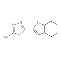 Chemical structure of 5-(4,5,6,7-tetrahydro-1-benzothiophen-2-yl)-1,3,4-thiadiazol-2-amine - CSSB00011230215