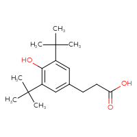 Chemical structure of 3-(3,5-di-tert-butyl-4-hydroxyphenyl)propanoic acid - CSSB00000718244