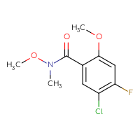 Chemical structure of 5-chloro-4-fluoro-N,2-dimethoxy-N-methylbenzamide - CSSB07126114678