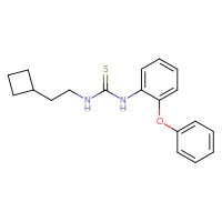 Chemical structure of 3-(2-cyclobutylethyl)-1-(2-phenoxyphenyl)thiourea - CSSB15693287894