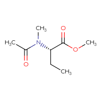 Chemical structure of methyl (2S)-2-(N-methylacetamido)butanoate - CSSB00114244160