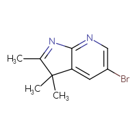 Chemical structure of 5-bromo-2,3,3-trimethyl-3H-pyrrolo[2,3-b]pyridine - CSSB00021080935