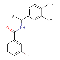 Chemical structure of 3-bromo-N-[1-(3,4-dimethylphenyl)ethyl]benzamide - CSSB00781118331