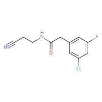 Chemical structure of 2-(3-chloro-5-fluorophenyl)-N-(2-cyanoethyl)acetamide - CSSB06488899648
